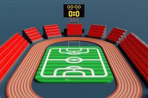 openbare gebouwen. voetbal arena. wereldbeker 3d illustratie foto