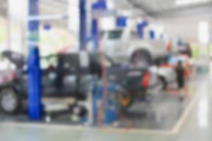 auto reparatie servicecentrum wazig achtergrond foto