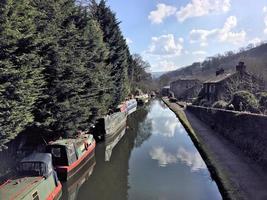 uitzicht op hebden bridge in yorkshire foto