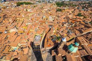 hdr luchtfoto van bologna foto