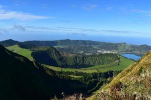 caldeira kratermeer op sao miguel op de azoren foto