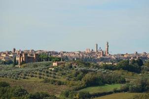 middeleeuwse stad Siena in Toscane foto