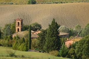 prachtige wijngaardarchitectuur in Toscane foto