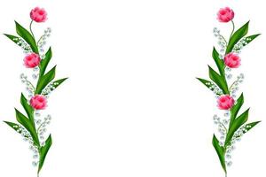 lelietje-van-dalen bloem op witte achtergrond foto