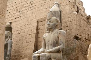 sculptuur in luxor tempel in luxor, egypte foto