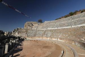 groots theater van de oude stad van ephesus, izmir, turkije foto