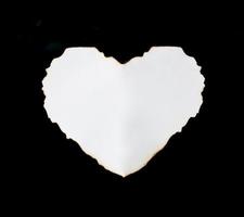 wit hartvormig papier foto