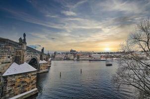 vltava rivier in praag, tsjechië foto