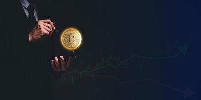 handel handel crypto valuta munten bitcoin uitwisselingen investeren metaverse aandelen foto