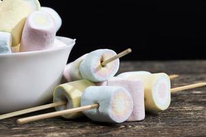 multi gekleurde zoete zachte marshmallow foto