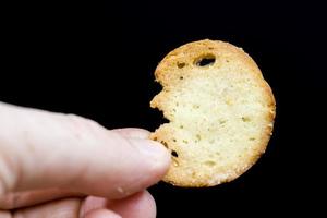 gebakken droog brood voor een snack foto