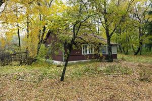 houten huis . herfst foto