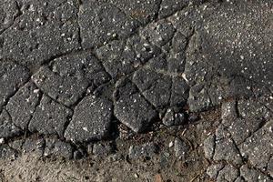 asfalt gebroken close-up foto