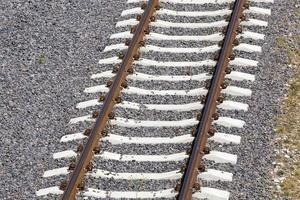 metalen rails, close-up foto