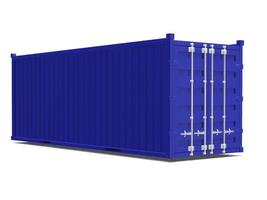 vrachtcontainer voor het vervoer van goederen 3d render illustratie foto