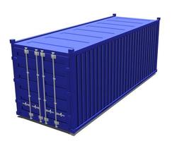 vrachtcontainer voor het vervoer van goederen 3d render illustratie foto