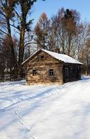 boerderij. platteland. winter foto