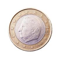 munt ter waarde van één euro foto