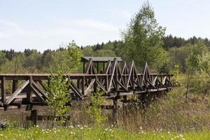 houten brug, close-up foto