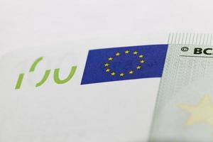 honderd europese euro, close-up foto