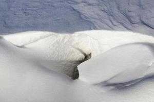 gebroken sneeuw, close-up foto