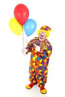 vrolijke clown en ballonnen foto