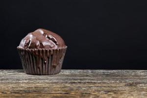 chocolade vulling in bakken foto