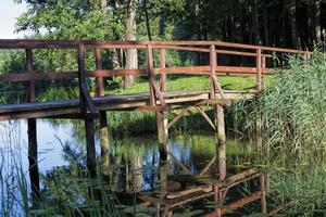 houten brug, close-up foto