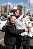 Los Angeles, 1 april - Rita Tateel, Colin Egglesfield bij de Toyota Grand Prix of Long Beach Pro Celebrity Race Persdag op Long Beach Grand Prix Raceway op 1 april 2014 in Long Beach, Ca foto