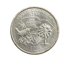 munt in een kwart van de Amerikaanse dollar foto