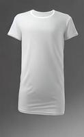 witte kleur slim fit t-shirtmodel met korte mouwen en lange mouwen foto