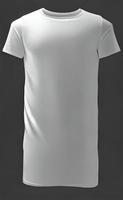 witte kleur slim fit t-shirtmodel met korte mouwen en lange mouwen foto