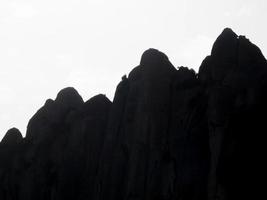 profiel van de bergen van montserrat in de provincie barcelona, catalonië, spanje. foto