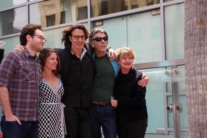 los angeles, 9 mei - joshua springfield, barbara springfield, rick springfield, michael springthorpe, gast bij de rick springfield hollywood walk of fame star-ceremonie op 9 mei 2014 foto