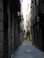 straten en hoeken van de gotische wijk van barcelona, spanje foto