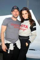 Los Angeles, 21 februari - Raul Mendez, Donna Feldman bij de Grand Prix of Long Beach Pro Celebrity Race Training op de Willow Springs International Raceway op 21 maart 2015 in Rosamond, Californië foto