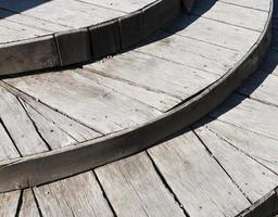 houten trap, close-up foto