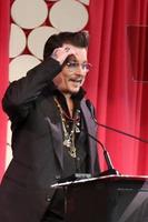 los angeles, 20 feb - johnny depp bij de make-up artists en hair stylists guild awards in de primordiale studio's op 20 februari 2016 in los angeles, ca foto