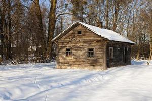houten huis . winter foto