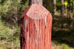 houten pilaar, close-up foto
