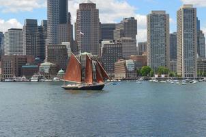 een zomerzeil in de stad Boston foto