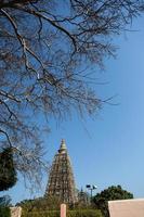 mahabodhi-tempel, bodh gaya, india foto
