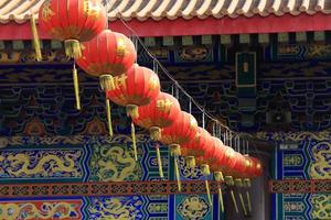 Chinese lantaarns tijdens nieuwjaarsfestival foto