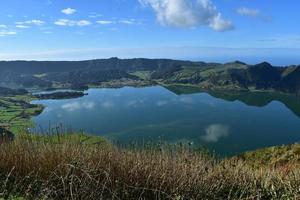 fantastisch schilderachtig uitzicht op sete cidades op de Azoren foto