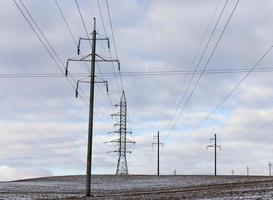 veld na sneeuwval foto