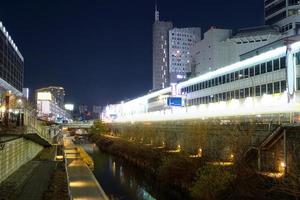 cheonggyecheon stream nachtzicht, jongno-gu, seoul, korea foto