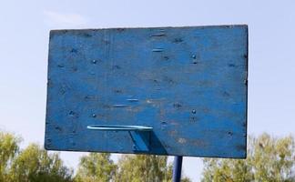 blauw basketbal schild foto