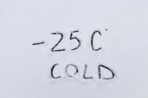 temperatuursymbolen die negatief erg koud weer aanduiden foto