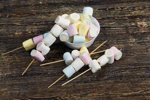 zoete zachte marshmallows, close-up foto