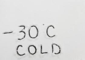 temperatuursymbolen die negatief erg koud weer aanduiden foto